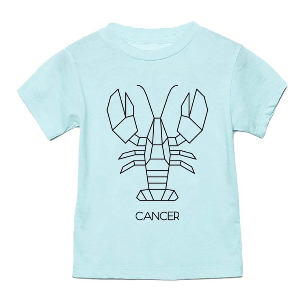 Toddler Zodiac T-shirt - Cancer - Mint Blue Green
